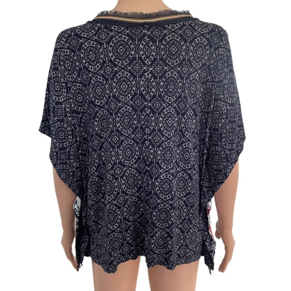 Desigual Women's Bobbie Short Sleeve T-Shirt Poncho Style - Picture 8 of 14
